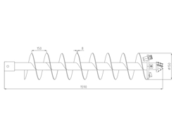 auger ø 150mm post hole digger zhd 245/305