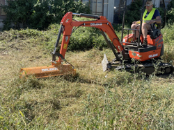 forestry mulcher of 80cm for mini excavators hydraulic shredder mod ar 80