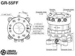 log grapple with fixed rotator for quick linkage dk 16 gr 55ff