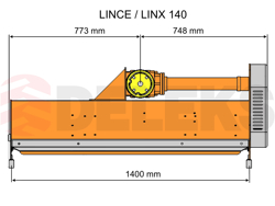 adjustable sideshift mower 140cm multipurpose mulcher with hammers lince sp140h