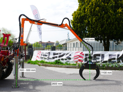 grua forestal hidraulica para tractor portada en tractor mod crab 3000