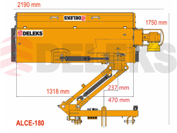 desbrozadora de brazo lateral alce 180 con martillos