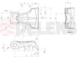 desbrozadora de brazo con caja de transmision interior para frutero deleks