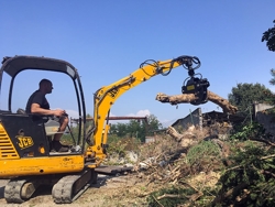 pinza para mini excavadoras y grúas forestales capacidad 400kg mod dk 10