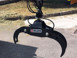 pinza hidráulica forestal y rotador para mini excavadoras y grúas forestales capacidad 400kg mod dk 10 gr 10
