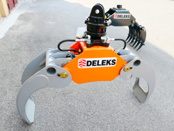 pinza forestal y rotator hidráulico para mini excavadoras y grúas forestales capacidad 1000kg mod dk 11c gr 30f