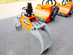 pinza forestal y rotator hidráulico para mini excavadoras y grúas forestales capacidad 1000kg mod dk 11c gr 30f