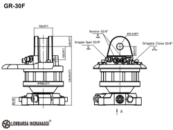 pinza forestal y rotator hidráulico para mini excavadoras y grúas forestales capacidad 1000kg mod dk 11c gr 30f
