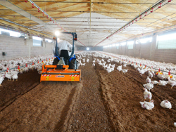 removedor triturador de cama avícola para tractor pavo 140