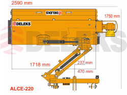 trituradora de brazo alce 220 con martillos para tractores