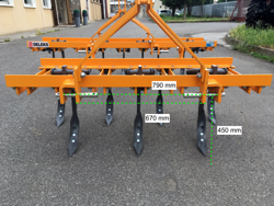 cultivador 7 brazos para tractor anchura 169cm para preparacion de la tierra mod de 165 7