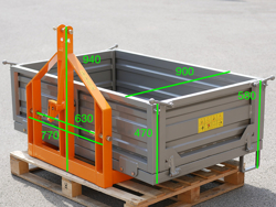 caja de transporte basculante para tractor modelo t 1400