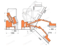 trituradora de brazo para tractor con cabezal de corte mod airone 80