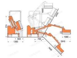 trituradora de brazo para tractor con cabezal de corte mod airone 100
