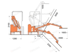trituradora de brazo para tractor con cabezal de corte mod airone 160 tr