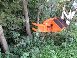 cabezal forestal pinza corte de ramas para mini excavadora mod cf 11