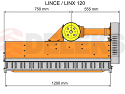 desbrozadora de martillos lince sp120 para pequeno tractor