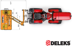 trituradora de martillos con brazo volpe 100 para pequeno tractor