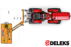 trituradora de martillos con brazo volpe 100 para pequeno tractor