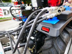 trituradora de martillos con brazo volpe 100 para pequeno tractor