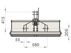 pala mecanica 140cm con attacco universale modelo bucket 140