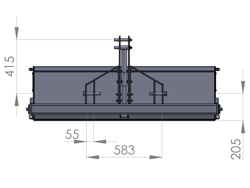 pala mecanica 120cm con attacco universale modelo bucket 120 h l