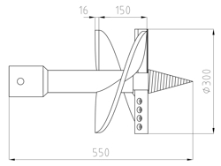 mecha diametro 15cm zhd 245/305