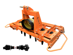 grada rotativa con rodillo kr 120 para tractor