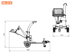 trituradora de ramas dk 900 bs con motor independiente