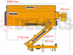 trituradora de brazo dragon 220 con martillos para tractores