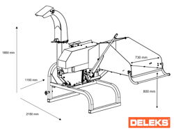 trituradora de ramas dk 1200se para tractor con rodillo de alimentacion