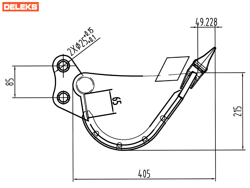cuchara para miniexcavadora s100 500