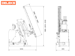 trituradora de brazo para tractor con cabezal de corte mod merlo