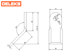 trituradora de brazo para tractor con cabezal de corte mod merlo