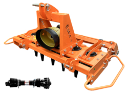 grada rotativa con rodillo kr 120r para tractor