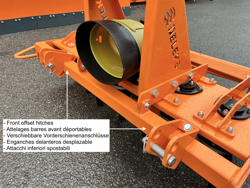 grada rotativa con rodillo kr 120r para tractor
