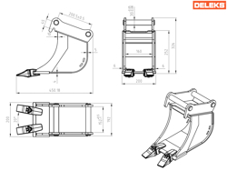 cuchara para miniexcavadora bhb 200 s30