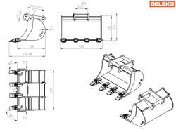 cuchara para miniexcavadora s100 500s30