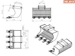 cuchara para miniexcavadora s100 500sts30