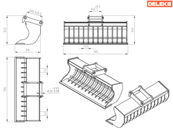 cuchara para miniexcavadora s100 800sts30