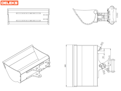 cazo orientable limpieza escarpadas para miniexcavadora s100 600s30