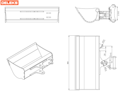 cazo orientable limpieza escarpadas para miniexcavadora s100 800s30