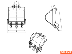 cuchara para miniexcavadora s180 b450