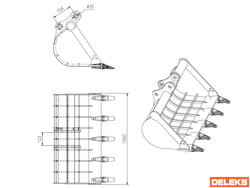 cuchara para miniexcavadora s280 1000st